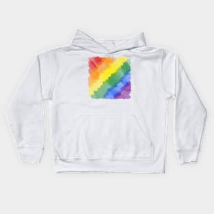 Messy Rainbow Stripes Kids Hoodie